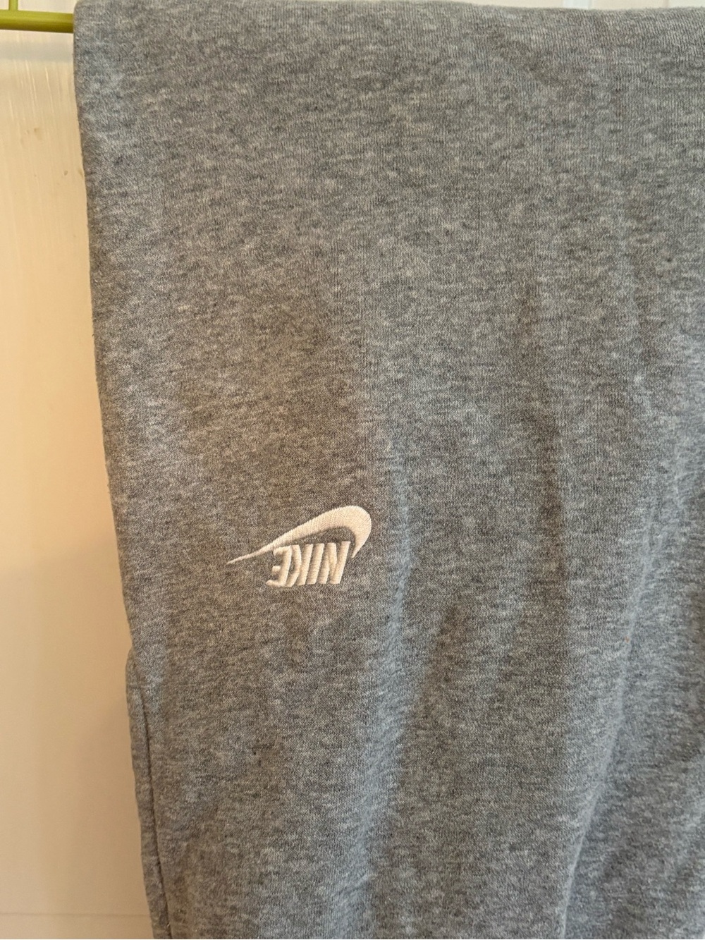 Nike women’s sweatpants crop length  Gray Athletic Shorts White Swoosh medium